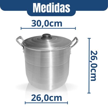 Imagem de Caldeirão feijoada n 30 hotel lixado com tampa de alumínio
