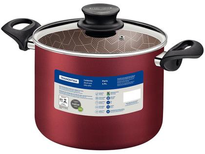 Imagem de Caldeirão Tramontina Paris 24cm 7,1L - Vermelho