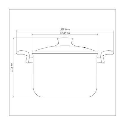 Imagem de Caldeirão Tramontina Paris em Alumínio com Revestimento Interno e Externo em Antiaderente Starflon Max Vermelho com Tamp
