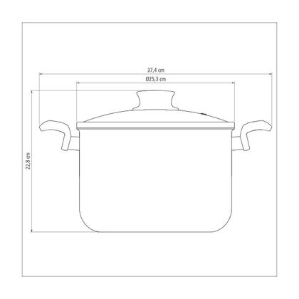 Imagem de Caldeirão Tramontina Paris em Alumínio com Revestimento Interno e Externo em Antiaderente Starflon Max Vermelho com Tamp