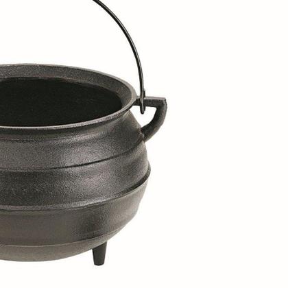Imagem de Caldeirão Tripé Ferro Com Arco Panela Mineira 16x12,5cm 2L