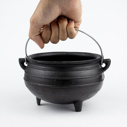 Imagem de Caldeirão Wicca da Bruxa de Ferro Tripé Alça N.4 1,6 Litros