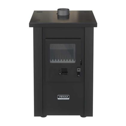 Imagem de Calefator a Lenha Dupla Combustão Vulcano Preto Fosco - Venax