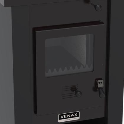 Imagem de Calefator a Lenha Pyron Dupla Combustão Preto Fosco Venax