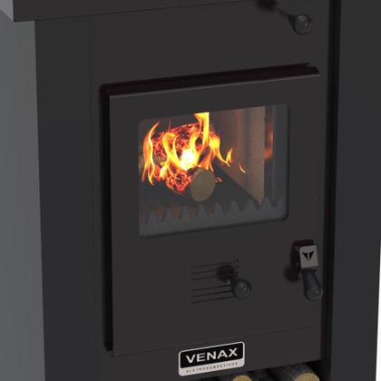 Imagem de Calefator a Lenha Pyron Dupla Combustão Preto Fosco Venax