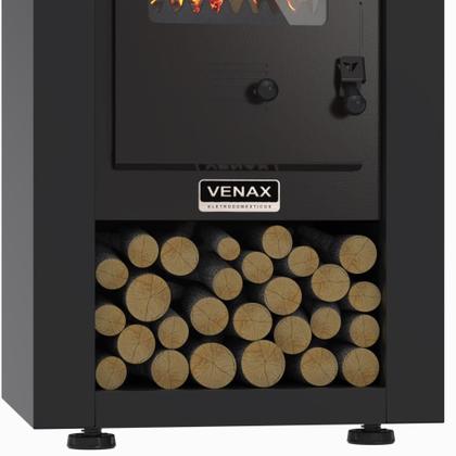 Imagem de Calefator a Lenha Pyron Dupla Combustão Preto Fosco Venax