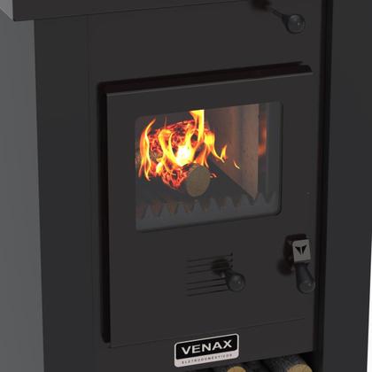 Imagem de Calefator a Lenha Pyron Dupla Combustao Preto Fosco