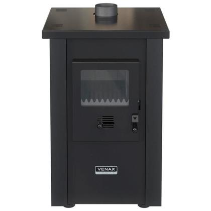 Imagem de Calefator A Lenha Venax Vulcano Dupla Combustão Preto Fosco 24505