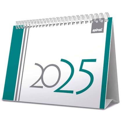 Imagem de calendario de mesa 2025 verde branco 