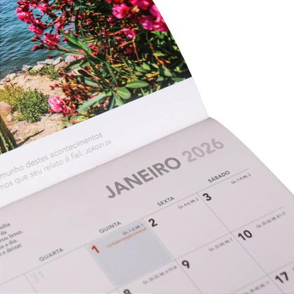 Imagem de Calendário de Parede 2026 - Terras Bíblicas - Pão Diário