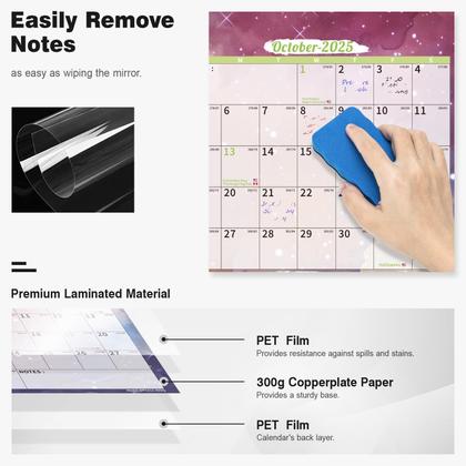 Imagem de Calendário de parede Ospelelf 2025-2026 Anual 32x48cm laminado