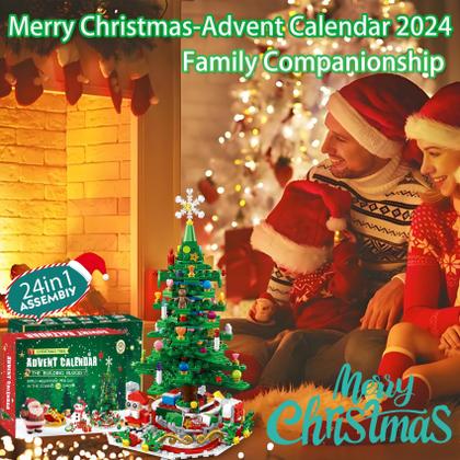 Imagem de Calendário do Advento Building Blocks Toy 2024 Árvore de Natal 24 em 1