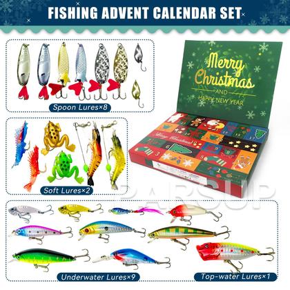 Imagem de Calendário do Advento: Conjunto de iscas de pesca PARSUP para 24 dias