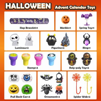 Calendário do Advento de Halloween ENTUMO 2024 - Com Brinquedos Surpresa Imagem de Calendário do Advento de Halloween ENTUMO 2024 - Com Brinquedos Surpresa