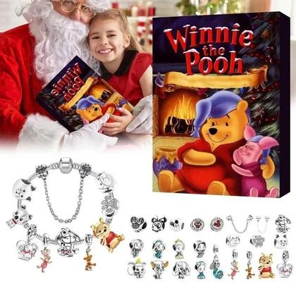 Imagem de Calendário Do Advento De Natal Da Disney Com Pulseiras Stitch E Mickey Para Meninas, Kit De Joias De