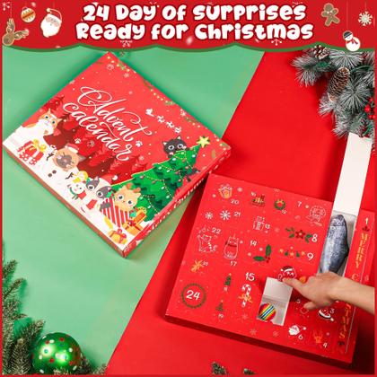 Imagem de Calendário do Advento Erweicet Cat 2024 de Natal com 24 brinquedos para gatos