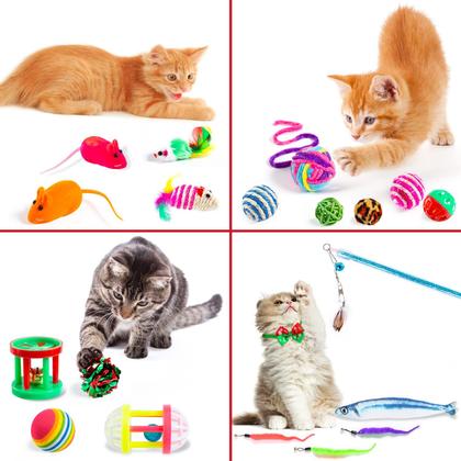 Imagem de Calendário do Advento Larchio Cat 2024 com brinquedos e penas Catnip