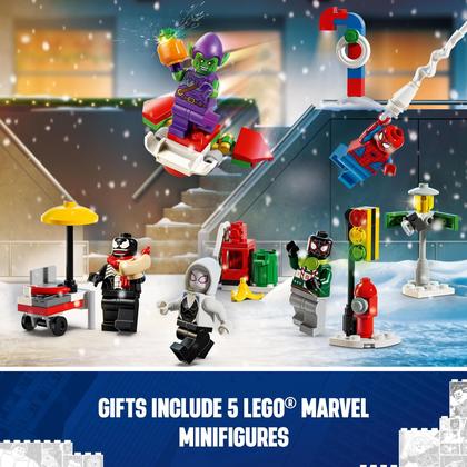 Calendário do Advento LEGO Marvel Spider-Man 2024 - Para Crianças a partir de 7 anos Imagem de Calendário do Advento LEGO Marvel Spider-Man 2024 - Para Crianças a partir de 7 anos