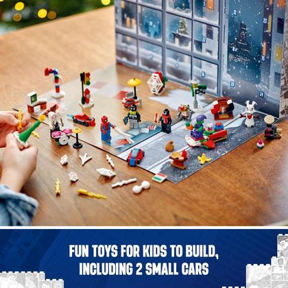 Calendário do Advento LEGO Marvel Spider-Man 2024 - Para Crianças a partir de 7 anos Imagem de Calendário do Advento LEGO Marvel Spider-Man 2024 - Para Crianças a partir de 7 anos
