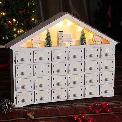 Calendário do Advento MorTime LED 24 Dias - Casa na Árvore de Natal Imagem de Calendário do Advento MorTime LED 24 Dias - Casa na Árvore de Natal
