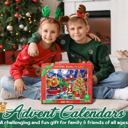Calendário do Advento Partylamb 2024 - Quebra-Cabeça de 1000 Peças Imagem de Calendário do Advento Partylamb 2024 - Quebra-Cabeça de 1000 Peças