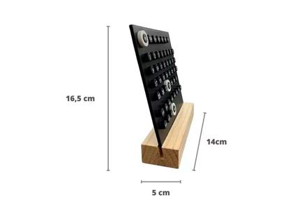 Imagem de Calendário Permanente de Plástico Base de Madeira