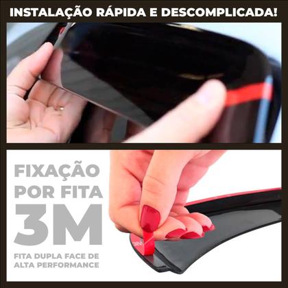 Imagem de Calha Chuva Defletor Inteiriça Slim Yaris Hatch 4 Portas 2018 2019 2020 2021 2022 2023 Fumê