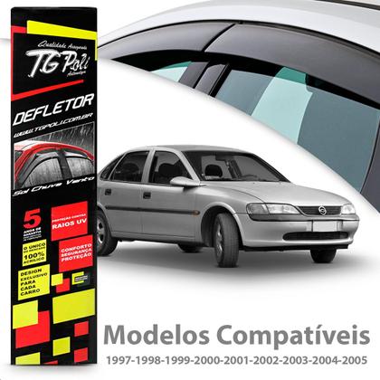 Imagem de Calha Chuva Defletor Vectra 4 Portas 1997 1998 1999 2000 2001 2002 2003 2004 2005 Fumê 100% Acrílico