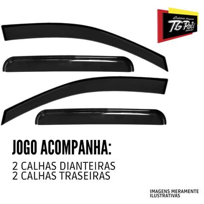 Imagem de Calha De Chuva Defletor Argo 2017/2021 4 Portas - Tgpoli(24.024)