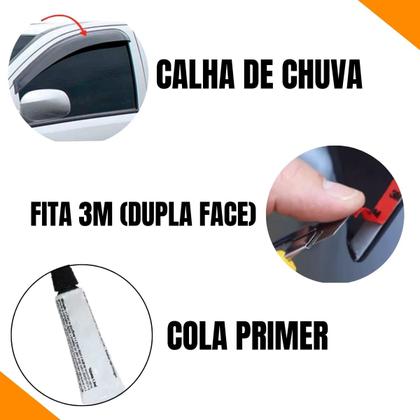 Imagem de Calha Defletor de Chuva Onix Hatch 2020 a 2023 4 portas