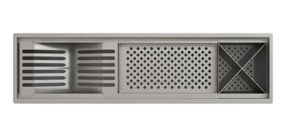 Imagem de Calha Escorrer Resistente Em Pia Umida Aço Bancada Luxuosa