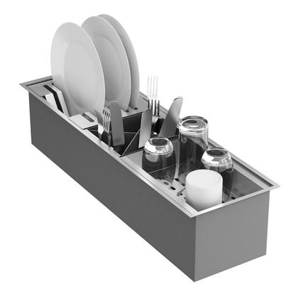 Imagem de Calha Gourmet Canal Organizador Úmida Escorredor Inox 60cm GoldenX