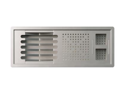 Imagem de Calha Inox Slim 44X17Cm Úmida Tampa Pratos Talheres Copos