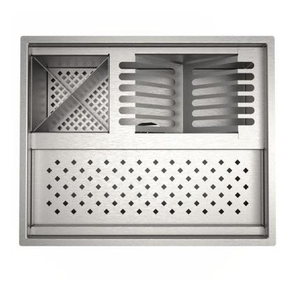 Imagem de Calha Quadrada De Varanda Gourmet  De Inox Escorredor 48 cm  Pia