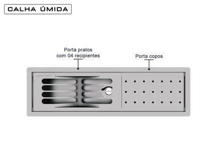 Imagem de Calha Úmida Canal Equipado Escorredor Louça