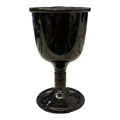 Imagem de Cálice Para Ritual Em Alumínio Pintado De Preto 14Cm 200 Ml