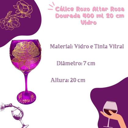 Imagem de Cálice Vidro para Altar 20 cm 400 ml - Escolha a Cor