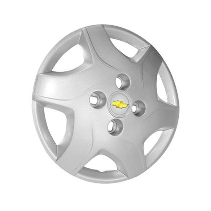 Imagem de Calota Aro 13 Gm Celta 2012 A 2015 Prata Ls Lt Advantage Emblema Prata