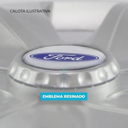 Imagem de Calota Aro 14 Ford Fiesta Hatch Sedan 2011/2012 prata