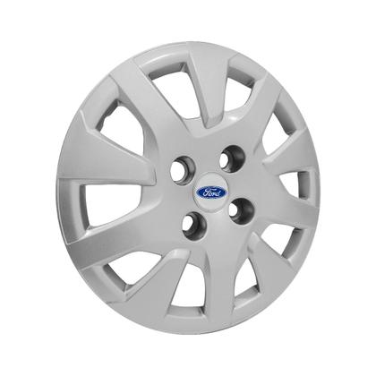 Imagem de Calota Aro 14 Ford Ka Hatch Sedan 2019/2020 prata emblema resinado Prata