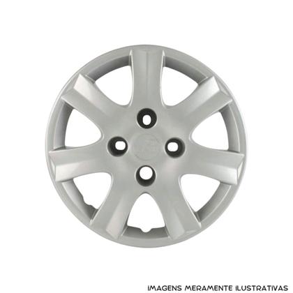 Imagem de Calota Aro 14" Prata Mod Peugeot 206/207/307 2010 / 2016 (Jogo c/ 4 Calotas) Grid - 867CB-PTA-E