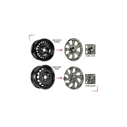 Imagem de Calota Aro 15 GRID Fixação Parafuso Cubo Padrão Cobalt 2013 a 2020