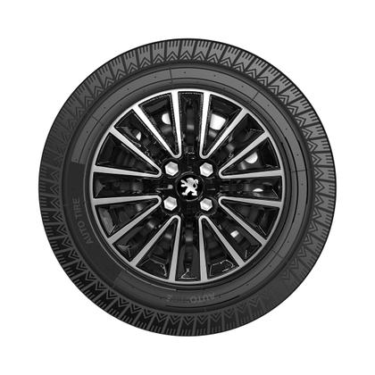 Imagem de Calota Aro 15 Peugeot 2008 15/20 Preta Brilhante Com Prata