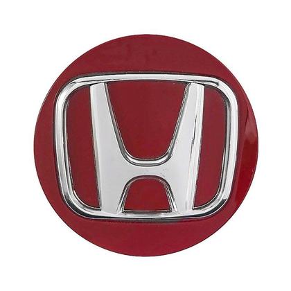 Imagem de Calota Central 69mm Honda New Civic Vermelha com Cromado
