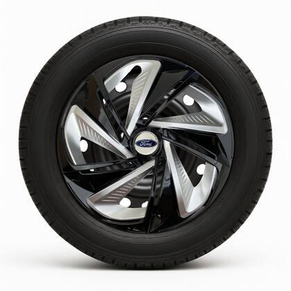 Imagem de Calota esportiva aro 14 nitro x black silver + emblema resinado ford
