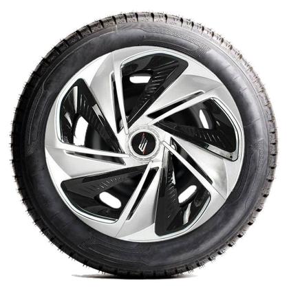 Imagem de Calota Esportiva Modelo Nitro X Aro 13 Silver Black