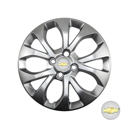 Imagem de Calota Prata Aro 15 GM Onix 2017 18 Emblema resinado prata