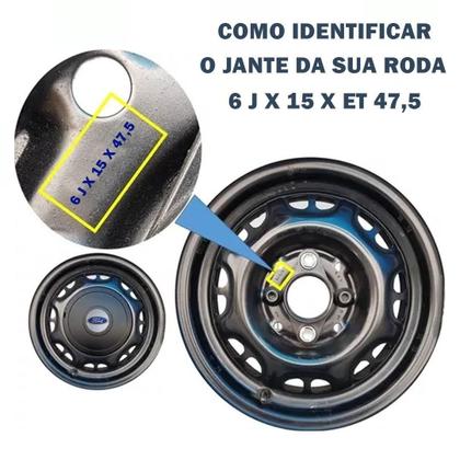 Imagem de Calotas Miollo Ford Ka Aro 15 2015/2020 Estilo Amarok Prata