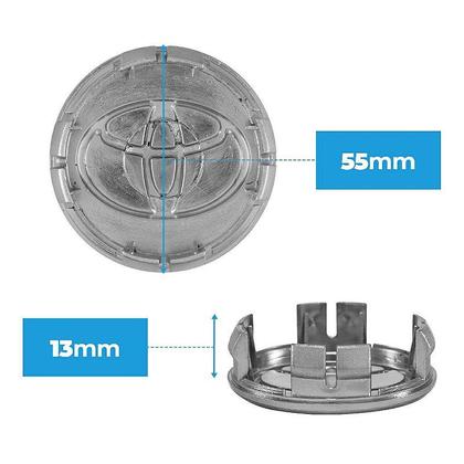 Imagem de Calotinha Meio Centro Tampa Miolo Roda Toyota Etios Cromada