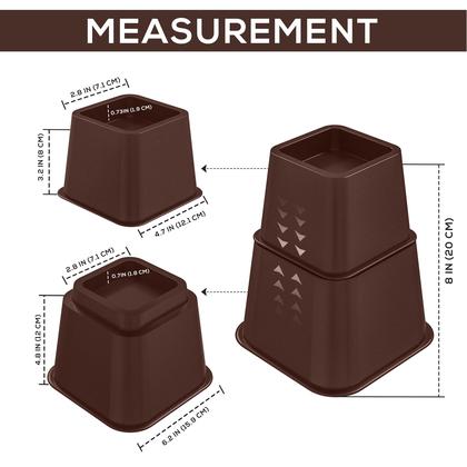 Imagem de Cama ajustável Furniture Risers Utopia Bedding de 3, 5 ou 8 polegadas